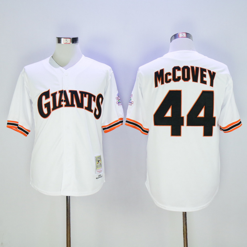 Men San Francisco Giants #44 Mccovey White Throwback 1989 MLB Jerseys->san francisco giants->MLB Jersey